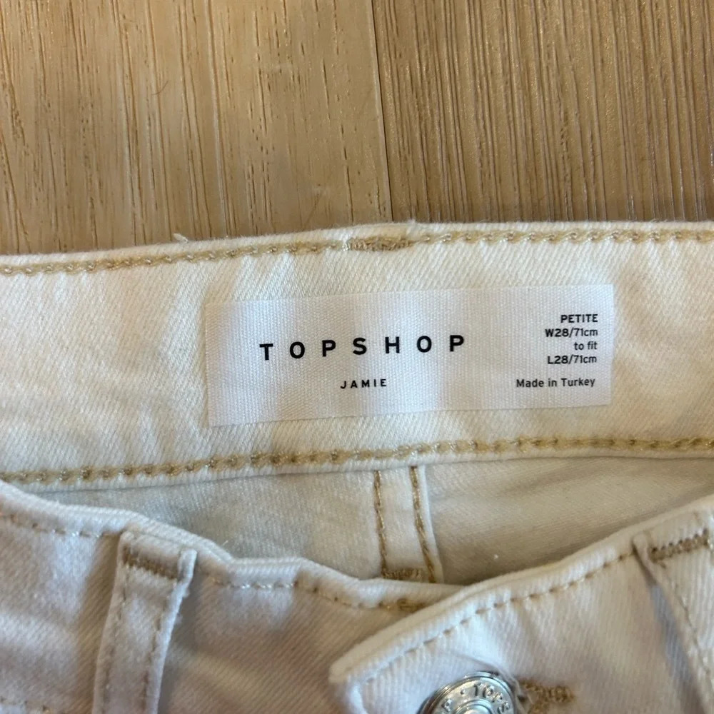 Topshop White Jamie Skinny Jeans 28 - Picture 7 of 7